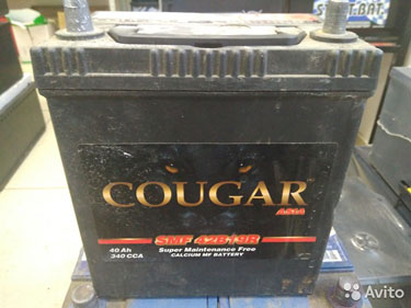 40Ач аккумулятор б/у Cougar Asia