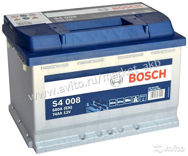 Аккумулятор автомобильный Bosch S4 008 70 а/ч