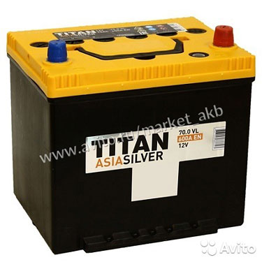 Аккумулятор автомобильный Titan Asia 70R+ 70 а/ч
