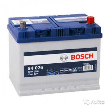 Аккумулятор Bosch S4 026 (70R) обр. пол. 70 А/ч