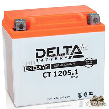 Аккумулятор Delta CT1205.1 12V 5 А/Ч 45 А обр. пол