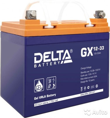 Аккумулятор для ибп/UPS Delta GX 12-33 (12 вольт 3