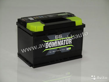 Аккумулятор Dominator 66 А/ч 580 A прям. пол