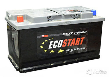 Аккумулятор Ecostart 90 Ah / акб Экостарт 90