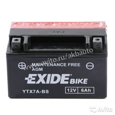 Аккумулятор Exide 6 А/ч 90 А ETX7A-BS прям.пол