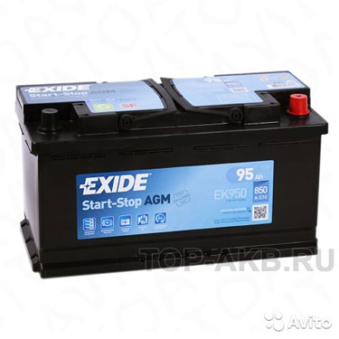 Аккумулятор Exide AGM 95R Start-Stop (850А 353x175