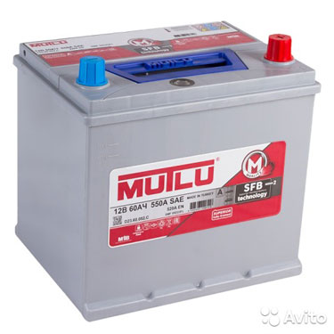 Аккумулятор Mutlu Mega Calcium 60R (55D23L) обр. п