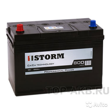 Аккумулятор Storm Asia 100L 800A 306x173x225 100А