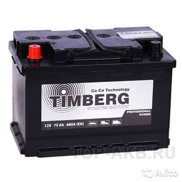 Аккумулятор Timberg PRO 75L 680A 278x175x190 75А/ч