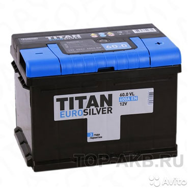 Аккумулятор Titan Euro 60R низкий 600A 242x175x175