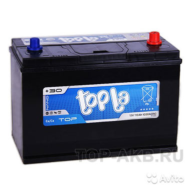 Аккумулятор Topla Asia Top 110R 1000А 330x173x240