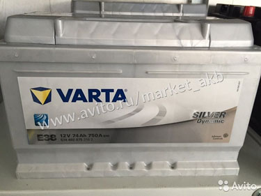 Аккумулятор Varta Silver Dynamic E38 75 а/ч