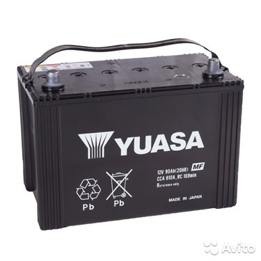 Аккумулятор Yuasa 90L (115D31R) прям. пол. 90 А/ч