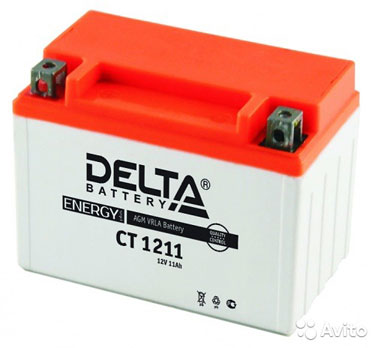 Мото аккумулятор Delta CT 1211 (YTZ12S, YTZ14S) (1